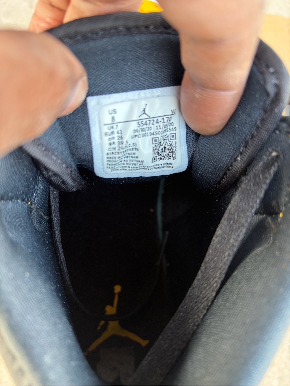 Jordan Black High-Top Sneakers - Picture 8 of 10